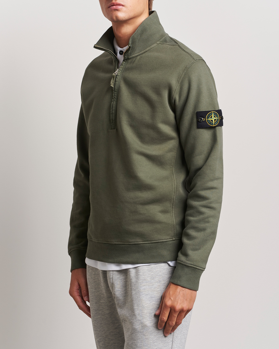 Herre | Gensere | Stone Island | Garment Dyed Fleece Half Zip Musk