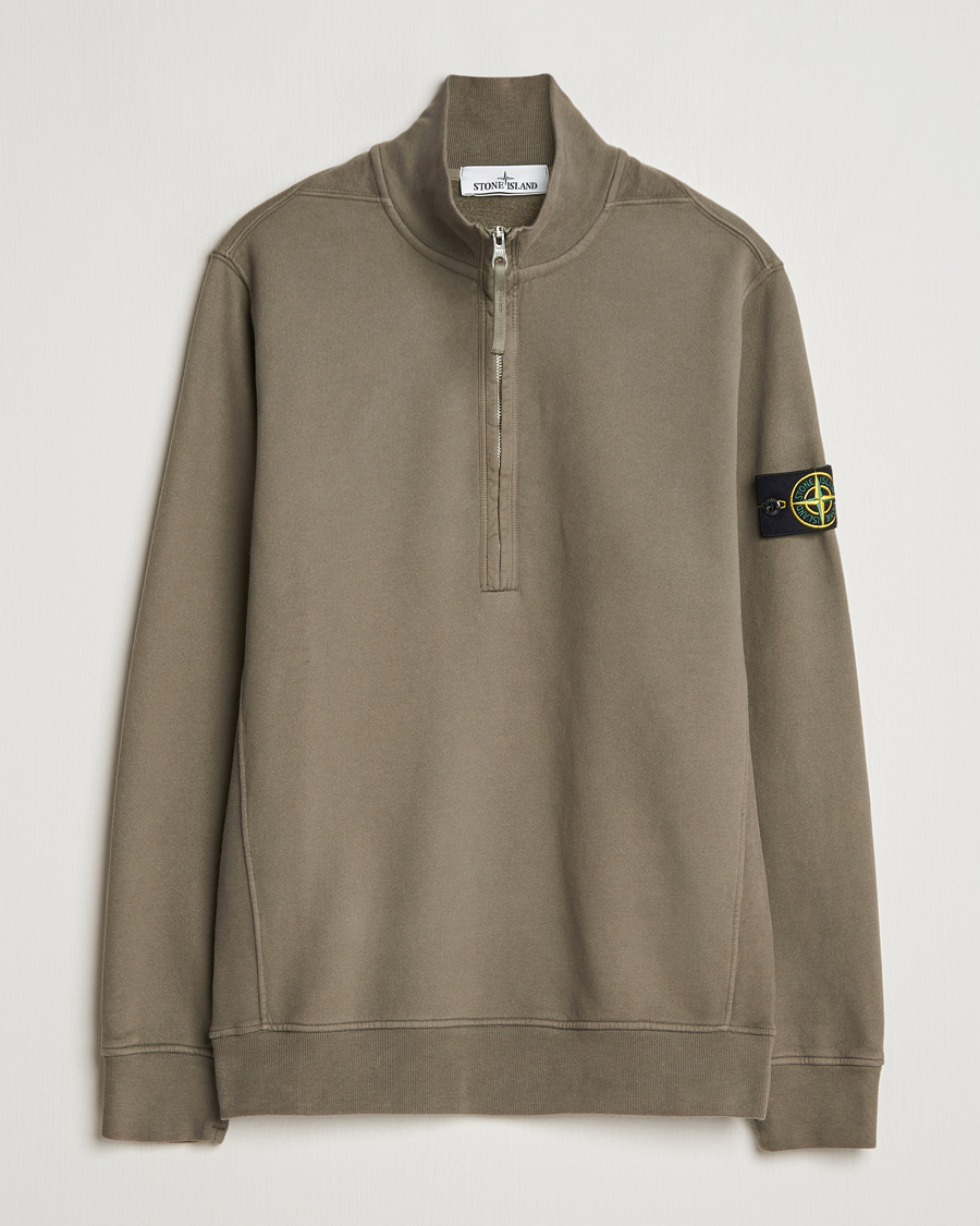 Herre | Gensere | Stone Island | Garment Dyed Fleece Half Zip Walnut