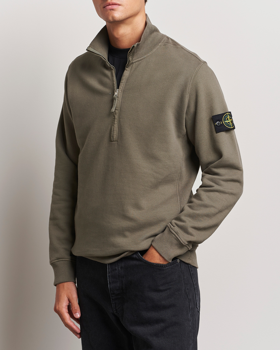 Herre | Gensere | Stone Island | Garment Dyed Fleece Half Zip Walnut