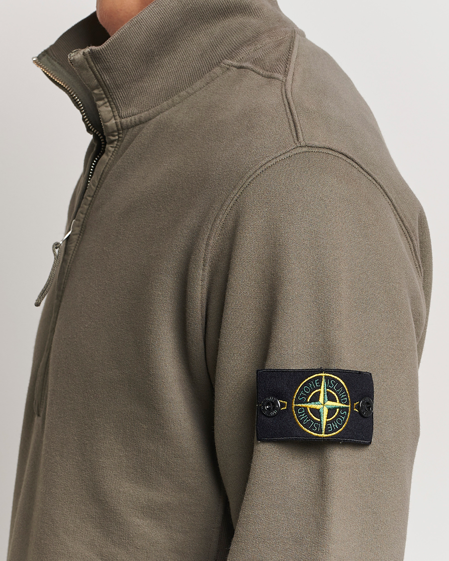 Herre | Gensere | Stone Island | Garment Dyed Fleece Half Zip Walnut