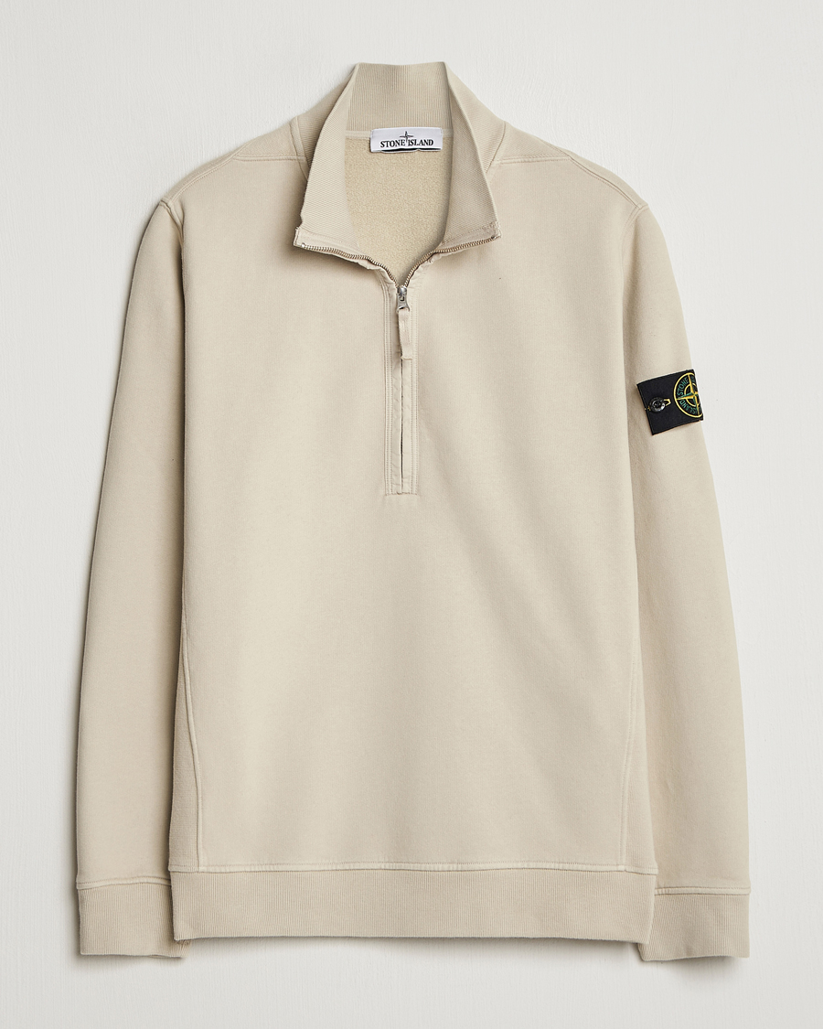 Herre | Gensere | Stone Island | Garment Dyed Fleece Half Zip Plaster