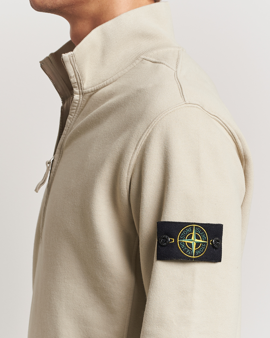 Herre | Gensere | Stone Island | Garment Dyed Fleece Half Zip Plaster