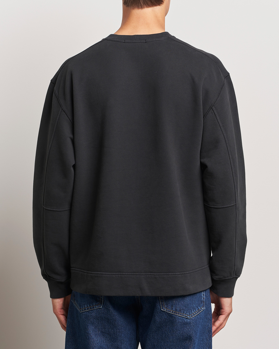 Herre | Gensere | Stone Island | Garment Dyed Fleece Logo Sweatshirt Black