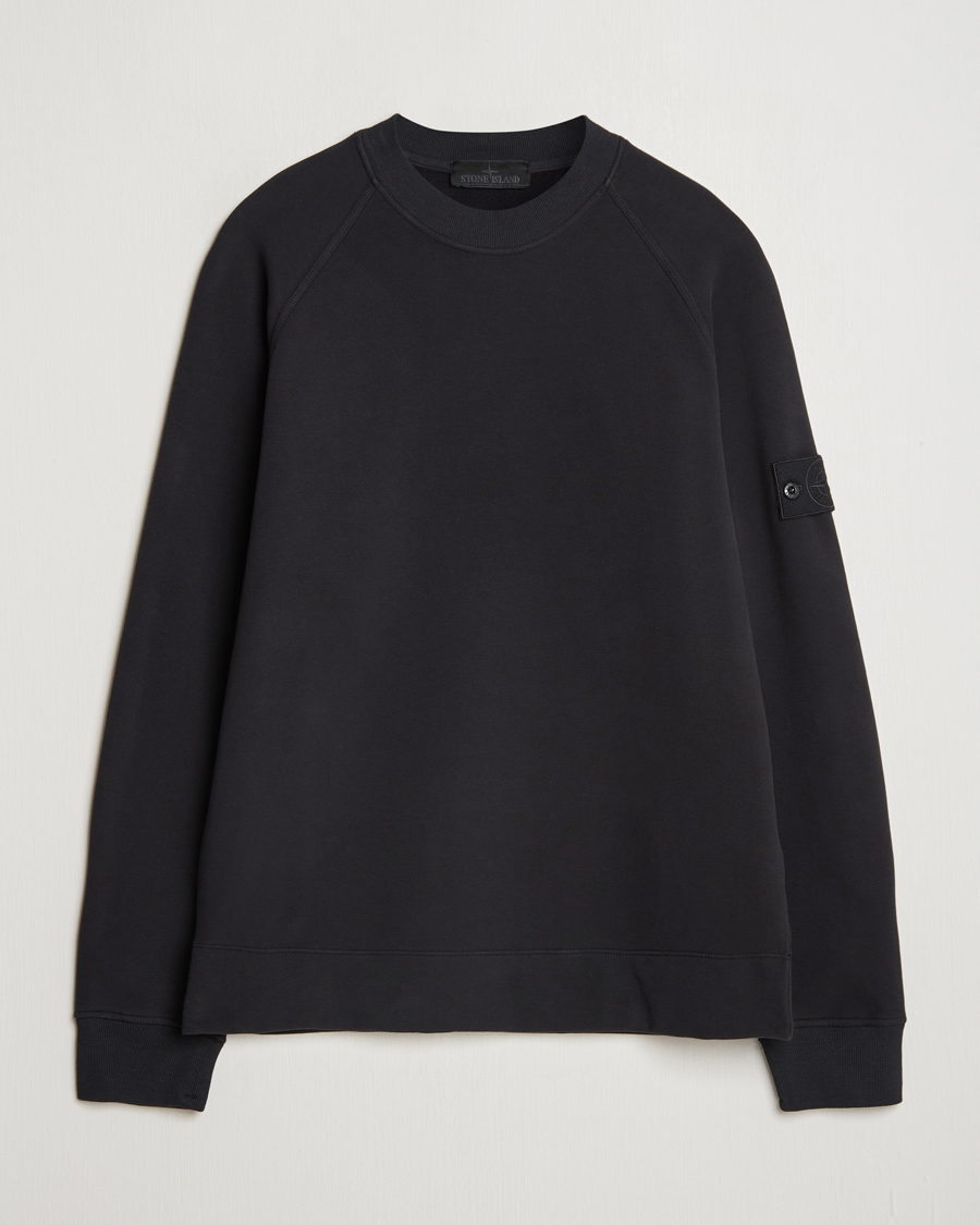 Herre | Gensere | Stone Island | Ghost Organic Cotton Fleece Sweatshirt Black