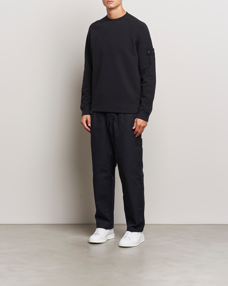 Herre | Gensere | Stone Island | Ghost Organic Cotton Fleece Sweatshirt Black