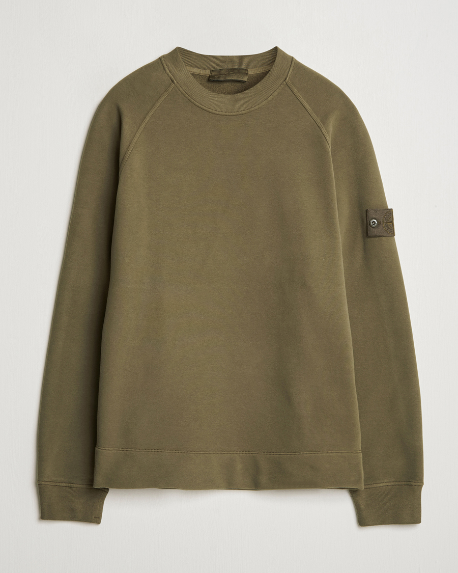 Herre | Gensere | Stone Island | Ghost Organic Cotton Fleece Sweatshirt Military Green