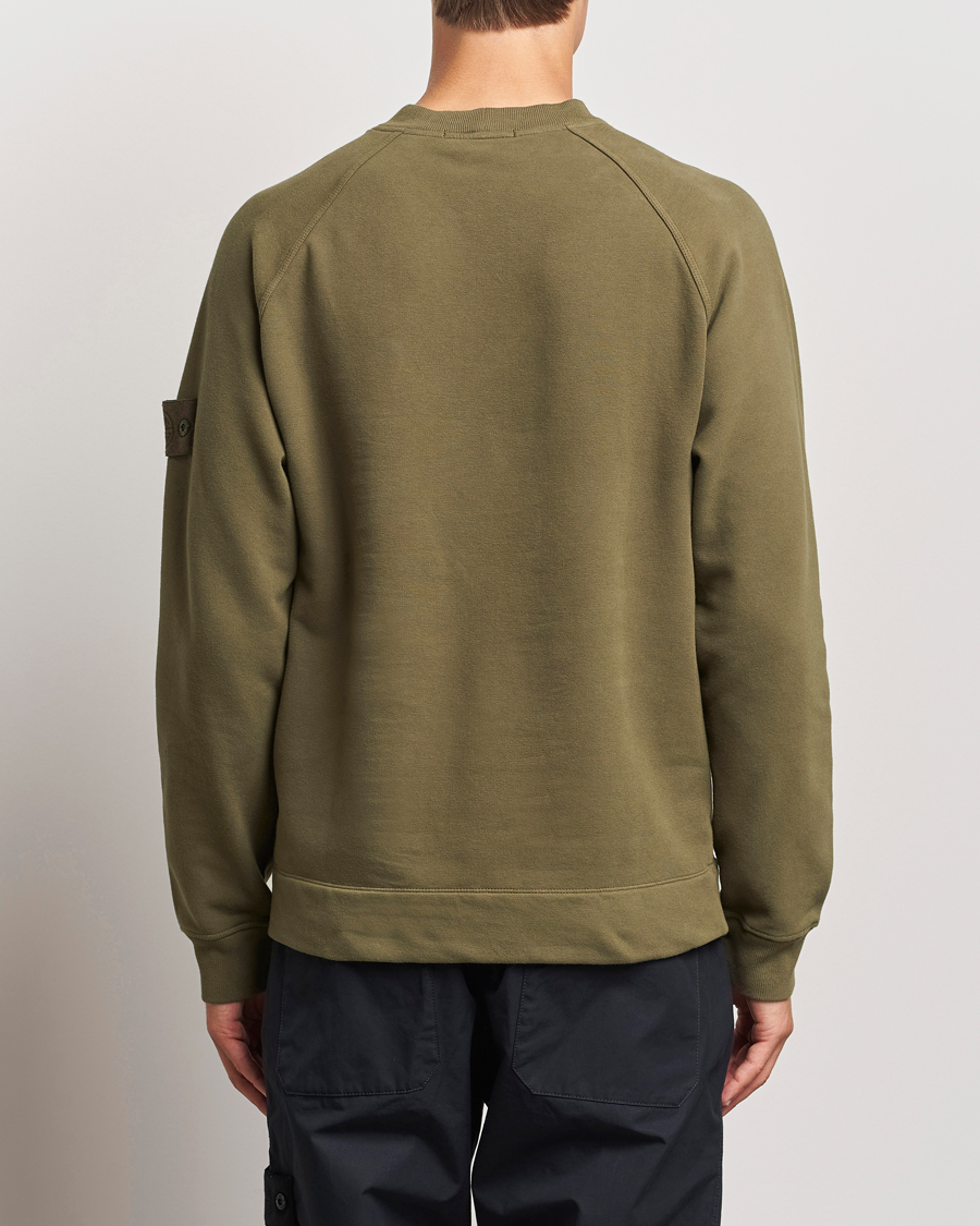 Herre | Gensere | Stone Island | Ghost Organic Cotton Fleece Sweatshirt Military Green