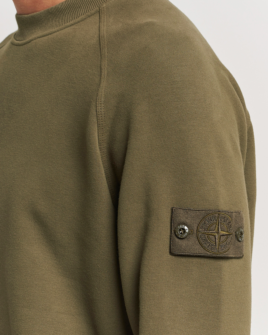 Herre | Gensere | Stone Island | Ghost Organic Cotton Fleece Sweatshirt Military Green