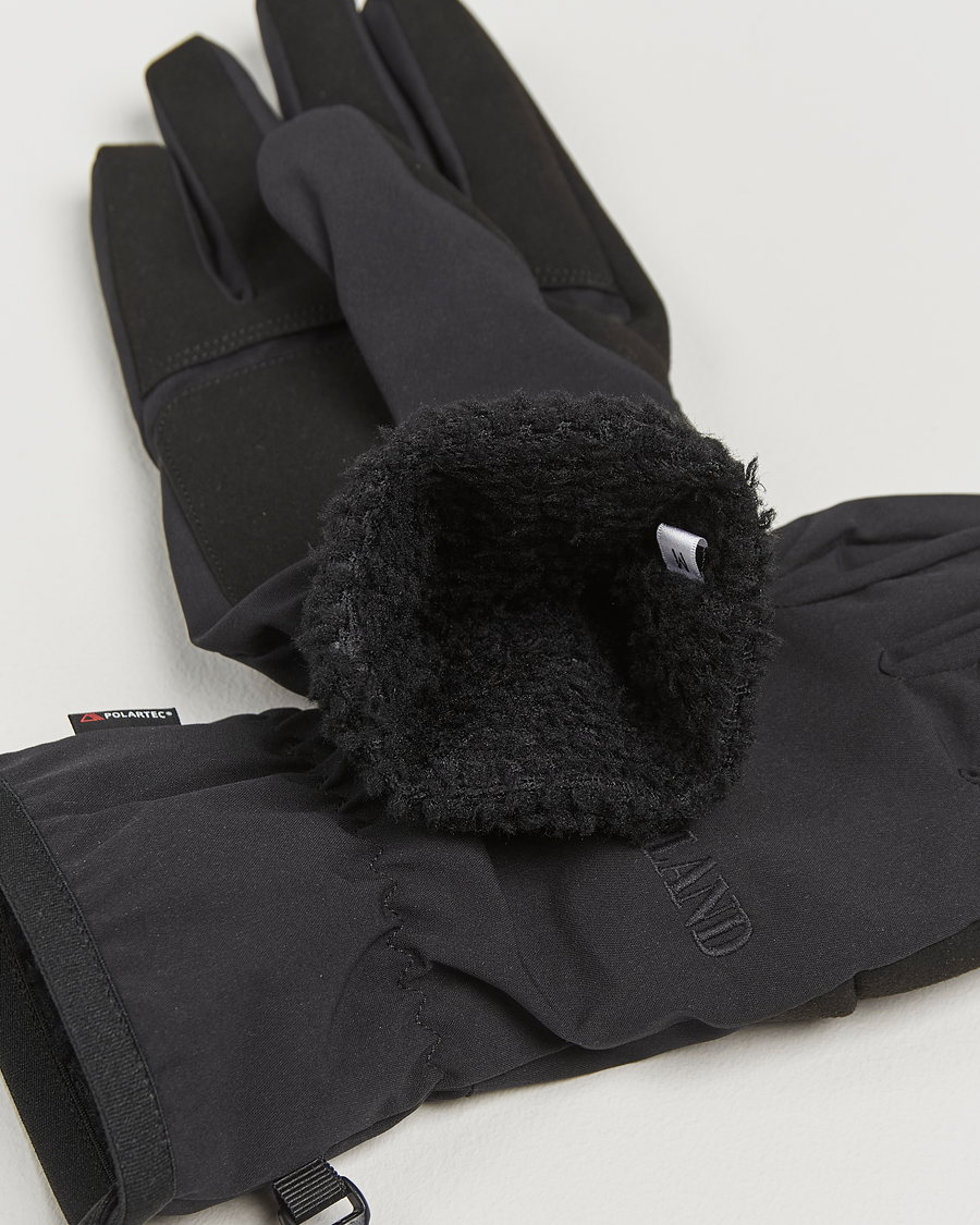 Herre | Stone Island Soft Shell-R_e Recycled Gloves Black | Stone Island | Soft Shell-R_e Recycled Gloves Black