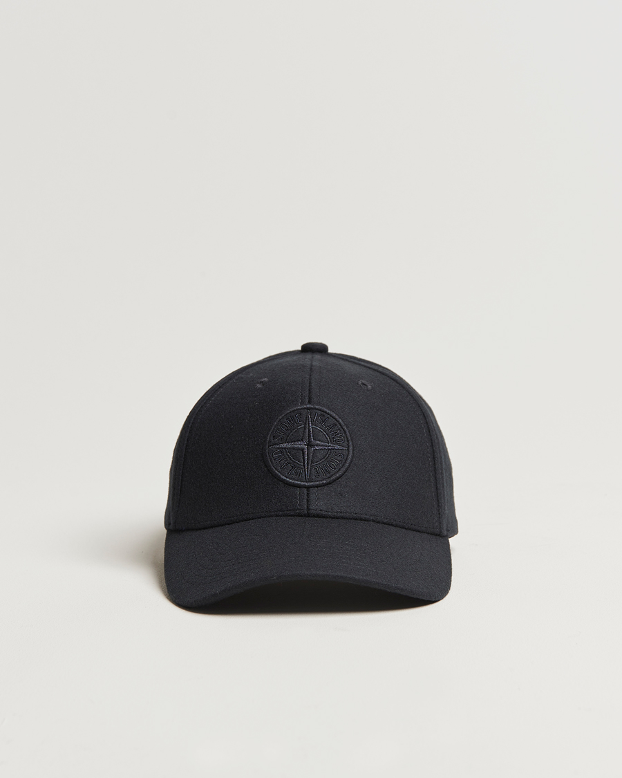 Herre | Stone Island Wool Nylon Flannel Cap Navy Blue | Stone Island | Wool Nylon Flannel Cap Navy Blue
