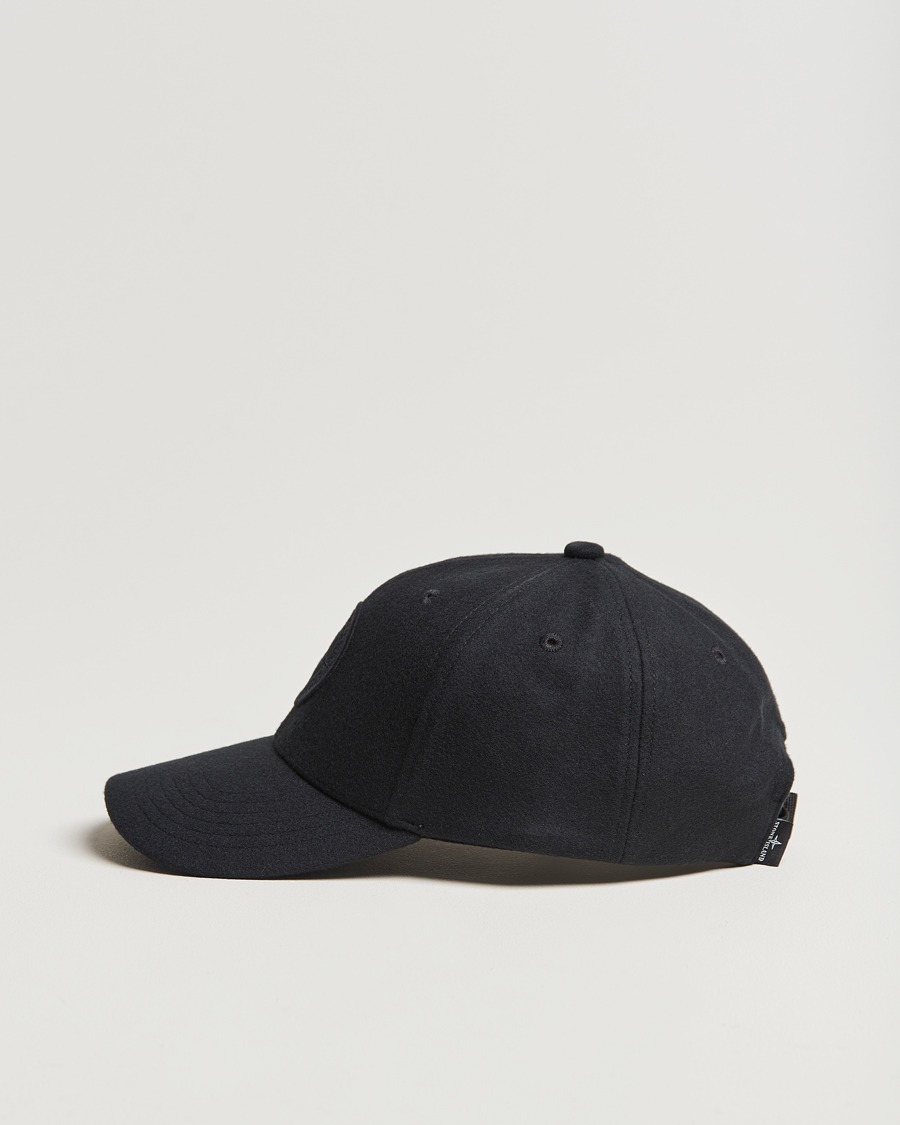 Herre | Stone Island Wool Nylon Flannel Cap Navy Blue | Stone Island | Wool Nylon Flannel Cap Navy Blue