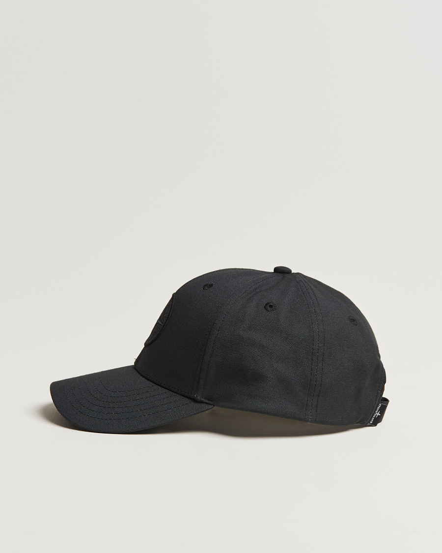 Herre | Stone Island Cotton Rep Logo Cap Black | Stone Island | Cotton Rep Logo Cap Black