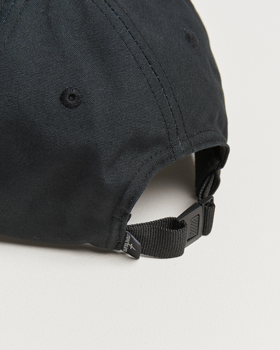 Herre | Stone Island Cotton Rep Logo Cap Black | Stone Island | Cotton Rep Logo Cap Black