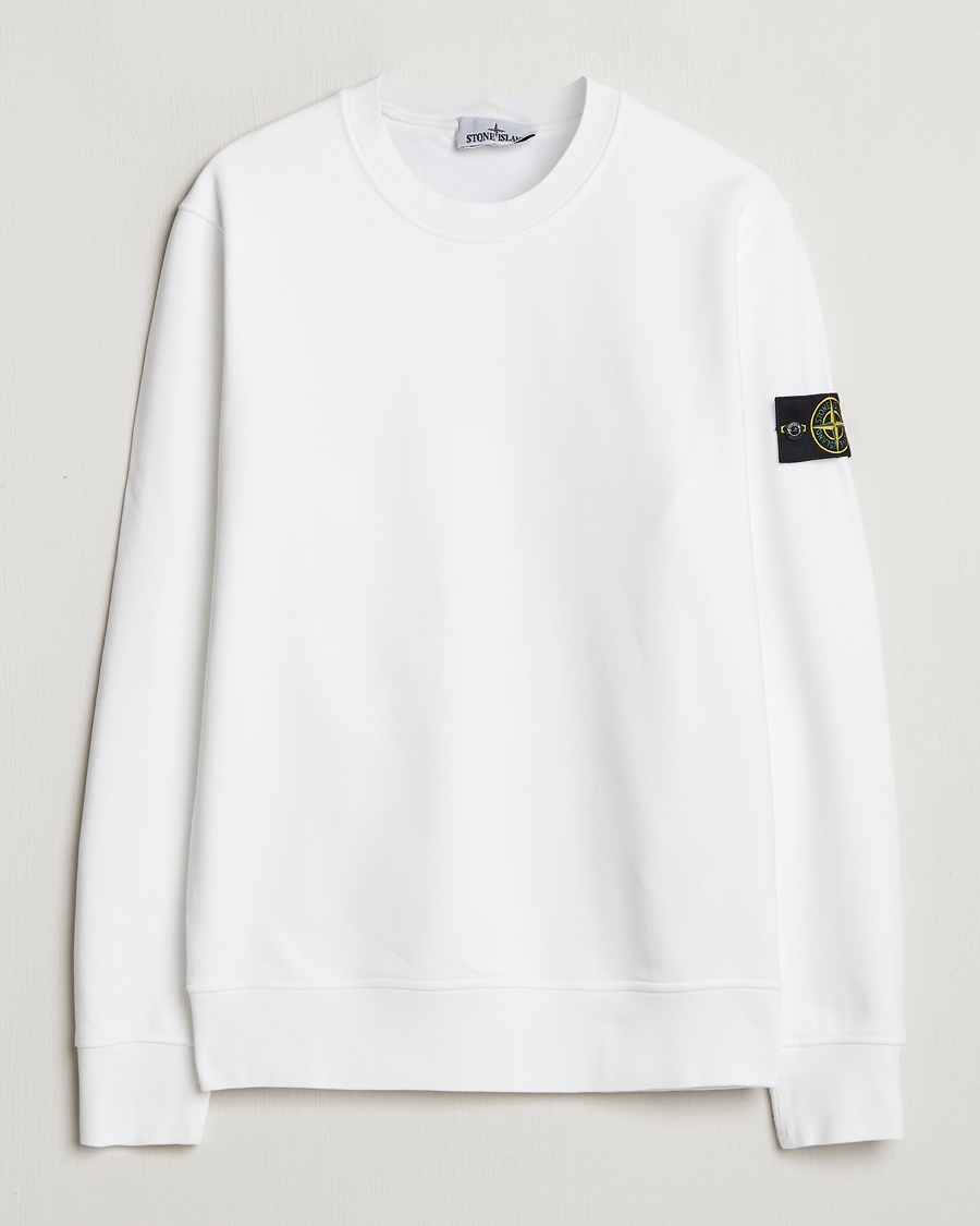 Herre | Gensere | Stone Island | Garment Dyed Fleece Sweatshirt White