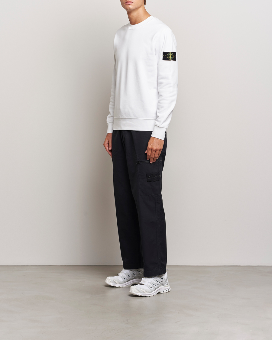 Herre | Gensere | Stone Island | Garment Dyed Fleece Sweatshirt White