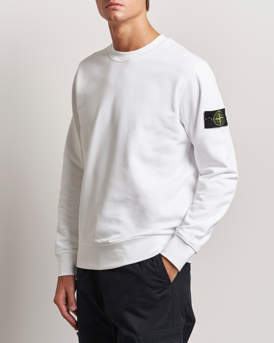 Herre | Gensere | Stone Island | Garment Dyed Fleece Sweatshirt White