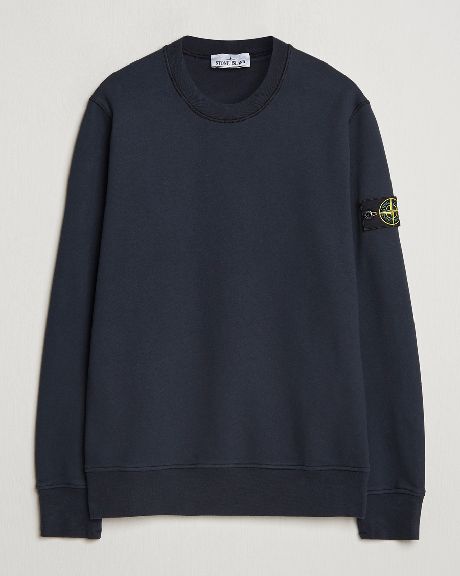 Herre | Gensere | Stone Island | Garment Dyed Fleece Sweatshirt Navy Blue