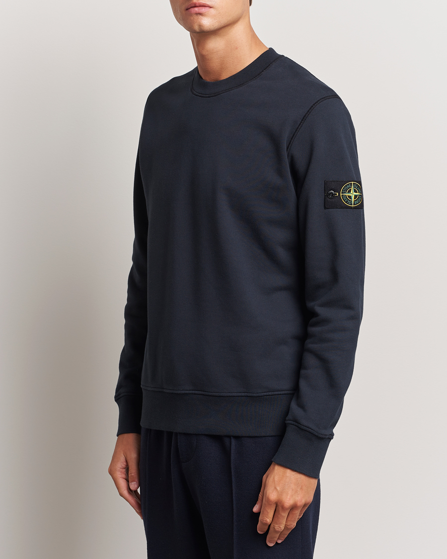 Herre | Gensere | Stone Island | Garment Dyed Fleece Sweatshirt Navy Blue