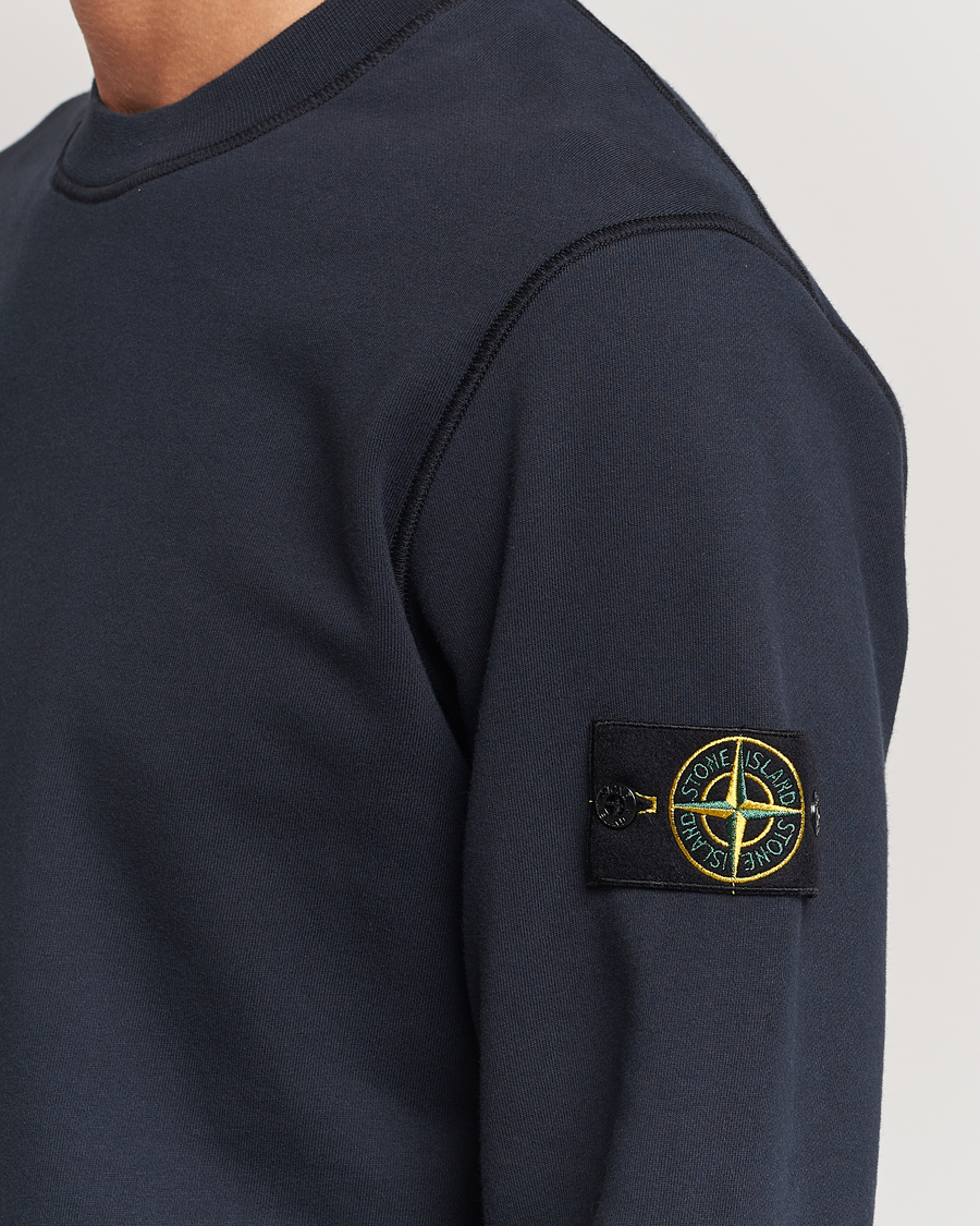 Herre | Gensere | Stone Island | Garment Dyed Fleece Sweatshirt Navy Blue