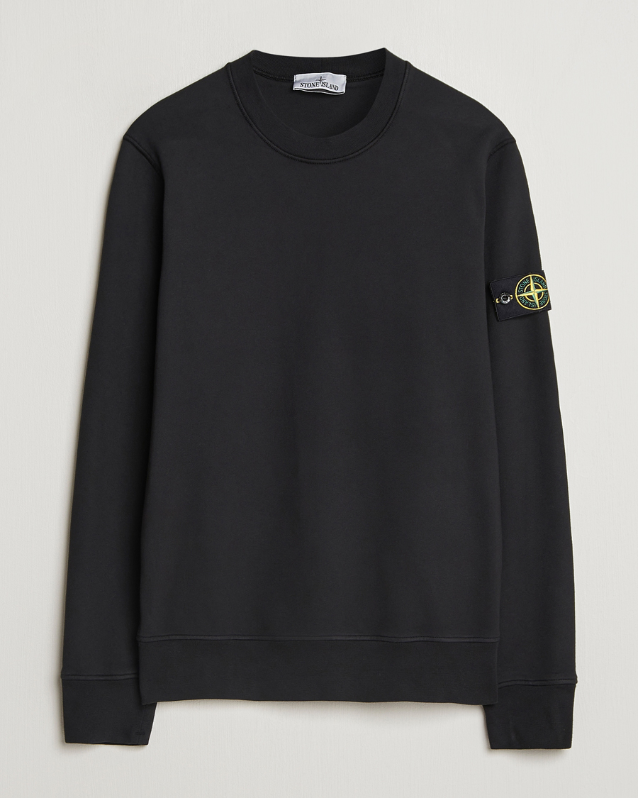 Herre | Gensere | Stone Island | Garment Dyed Fleece Sweatshirt Black