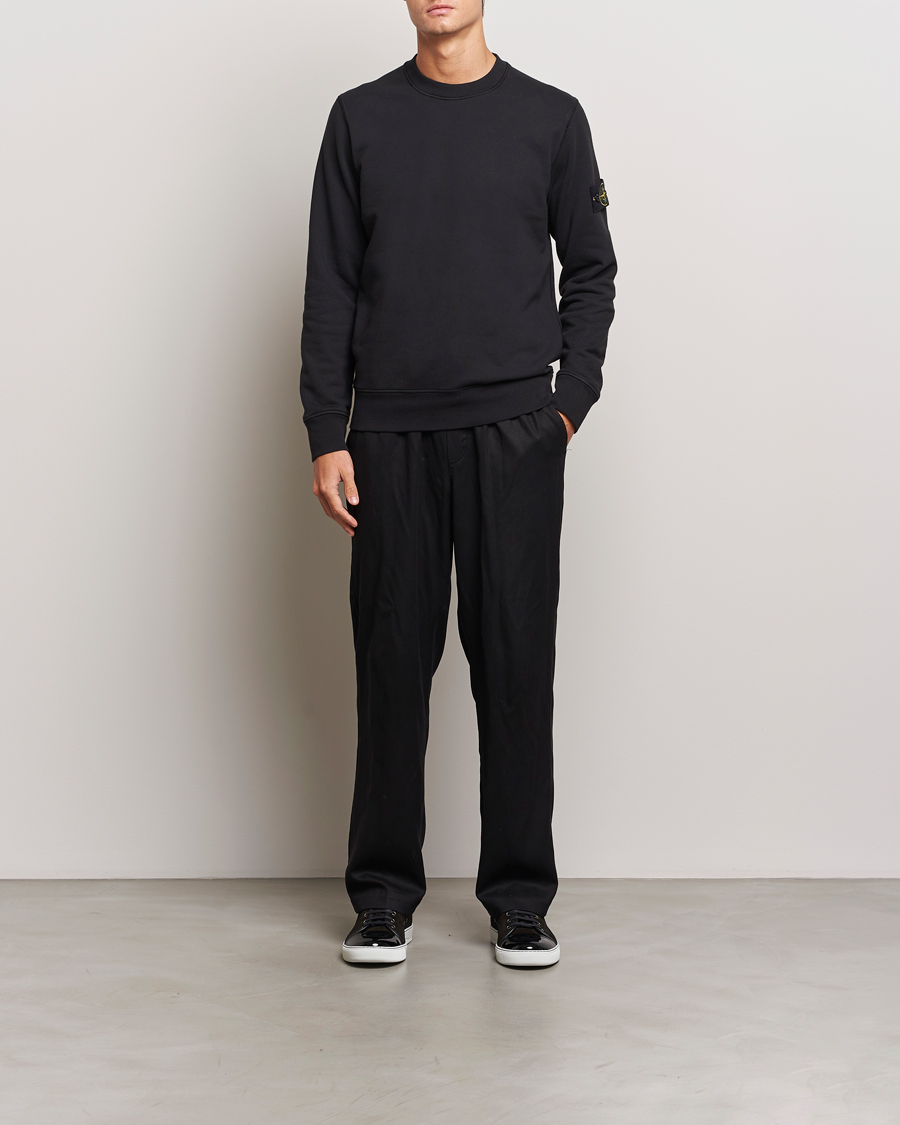 Herre | Gensere | Stone Island | Garment Dyed Fleece Sweatshirt Black