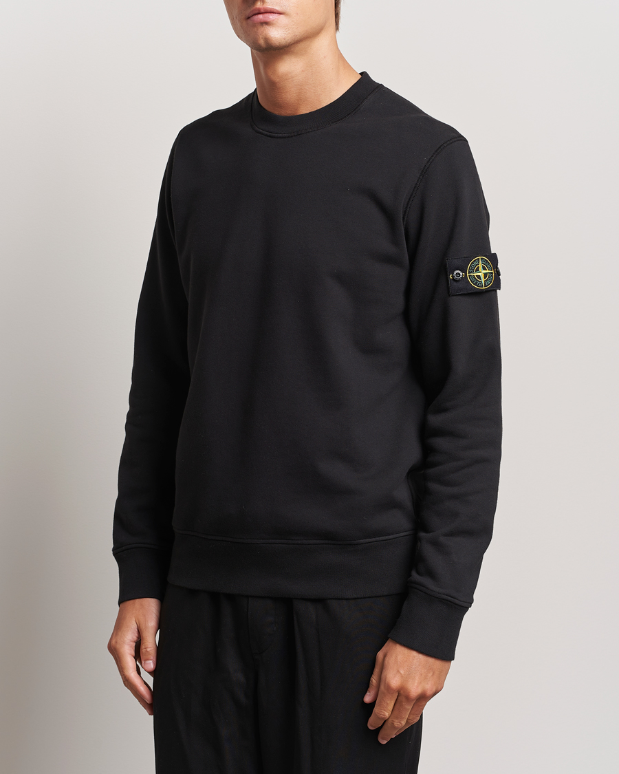 Herre | Gensere | Stone Island | Garment Dyed Fleece Sweatshirt Black