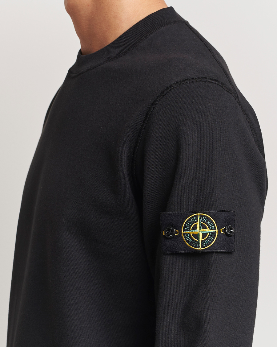 Herre | Gensere | Stone Island | Garment Dyed Fleece Sweatshirt Black