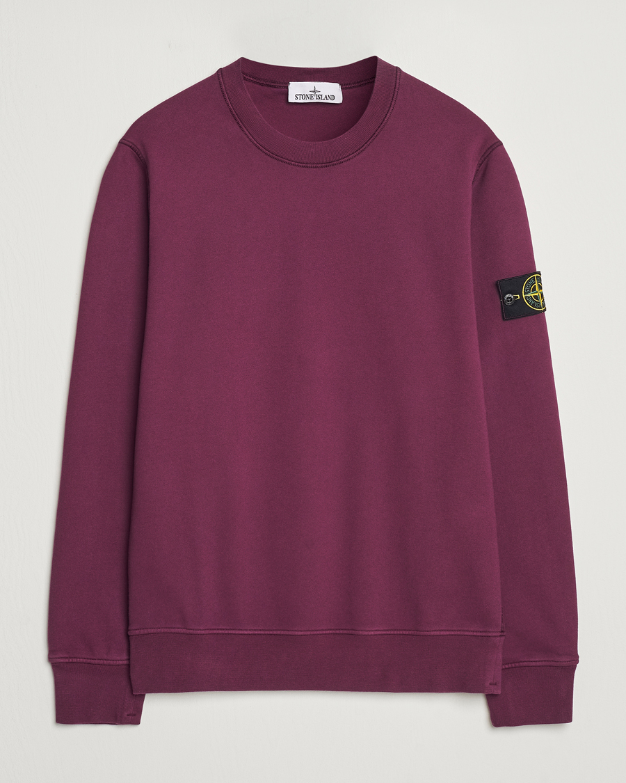 Herre | Gensere | Stone Island | Garment Dyed Fleece Sweatshirt Burgundy