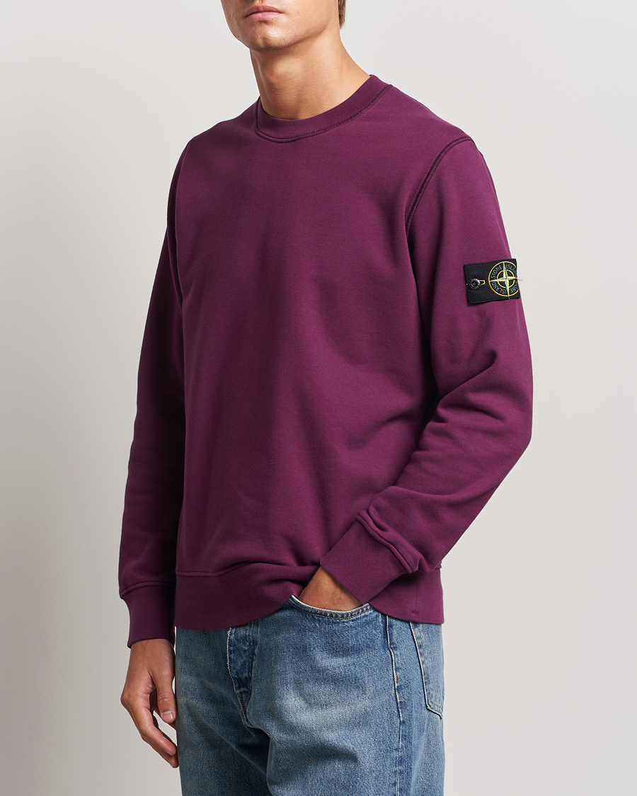 Herre | Gensere | Stone Island | Garment Dyed Fleece Sweatshirt Burgundy