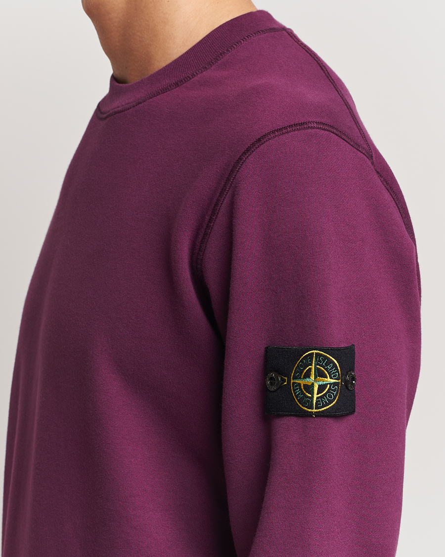 Herre | Gensere | Stone Island | Garment Dyed Fleece Sweatshirt Burgundy