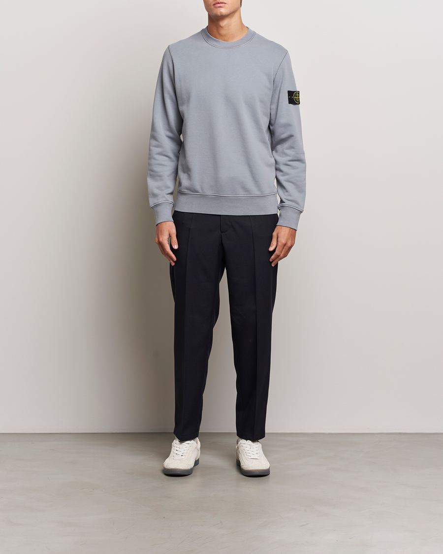 Herre | Gensere | Stone Island | Garment Dyed Fleece Sweatshirt Grey Green