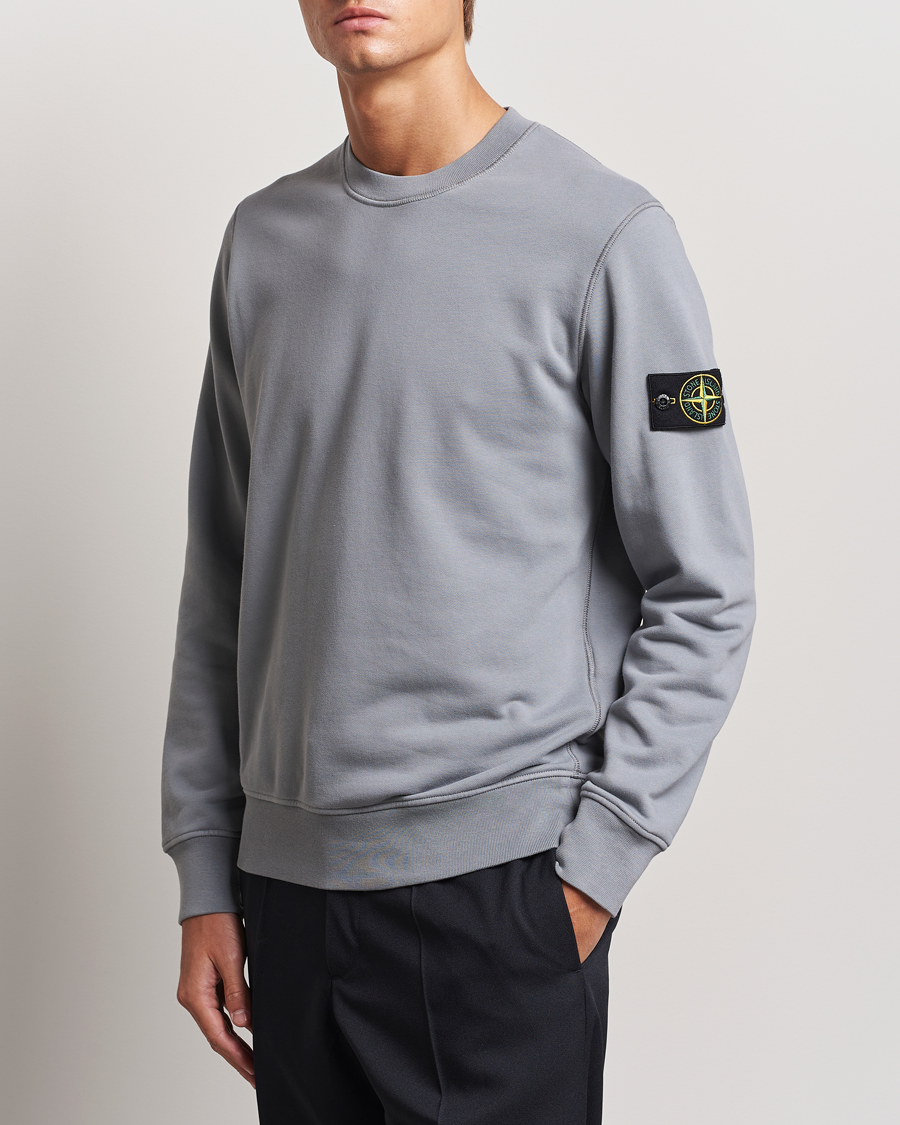 Herre | Gensere | Stone Island | Garment Dyed Fleece Sweatshirt Grey Green