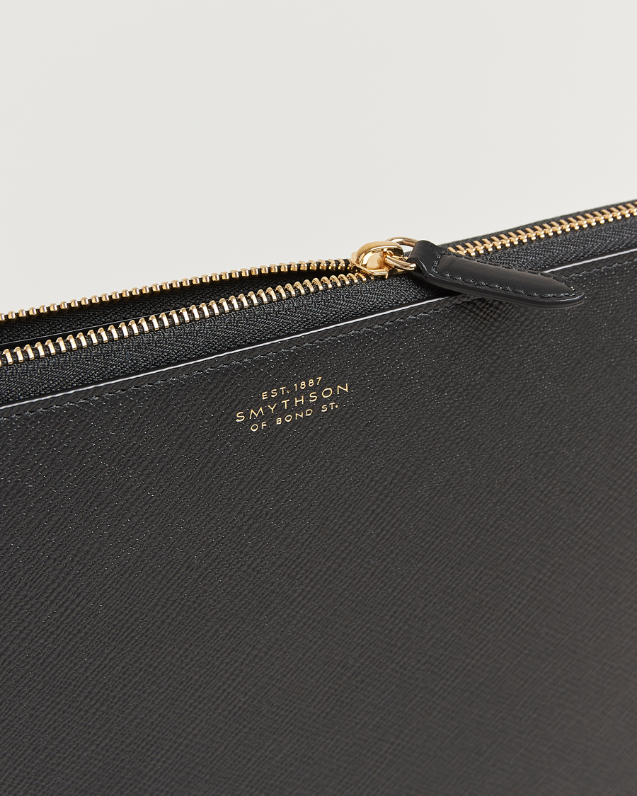 Herre | Vesker | Smythson | Panama Large Laptop Case Black