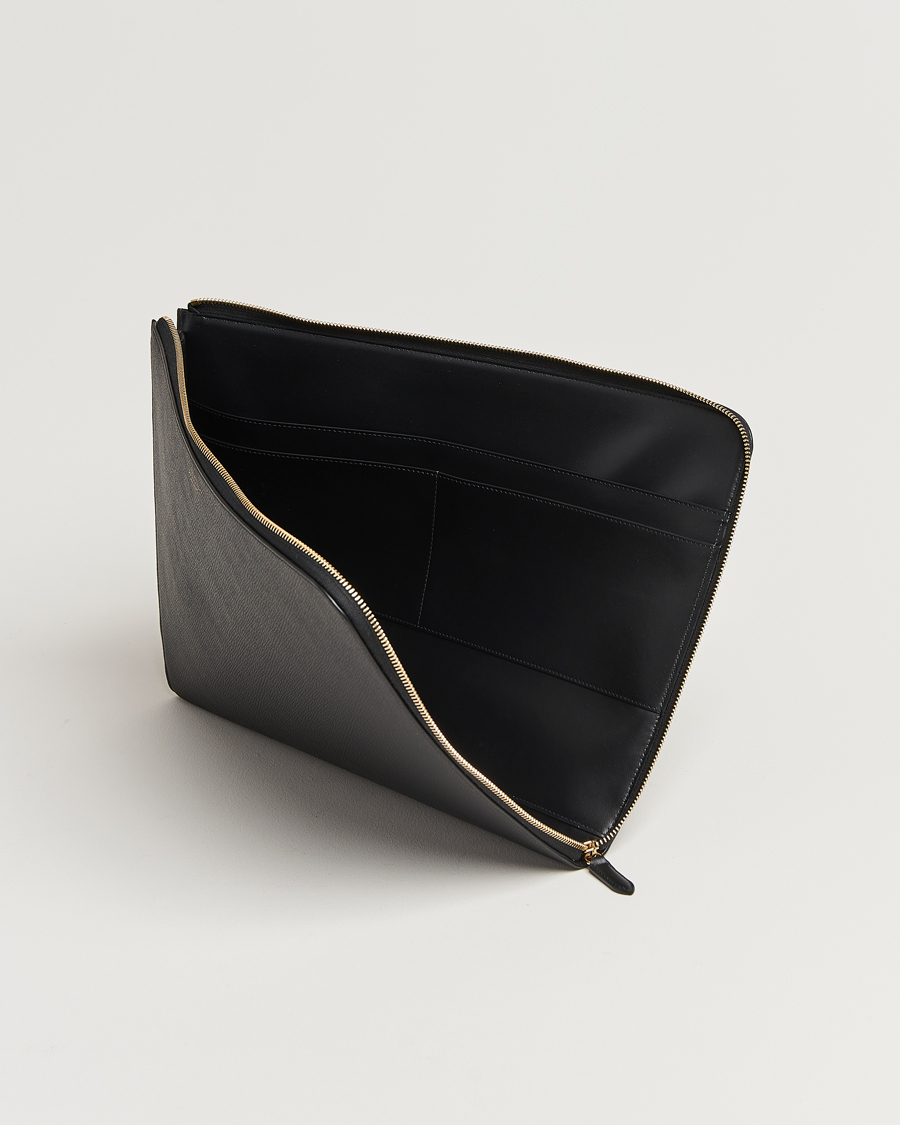 Herre | Vesker | Smythson | Panama Large Laptop Case Black