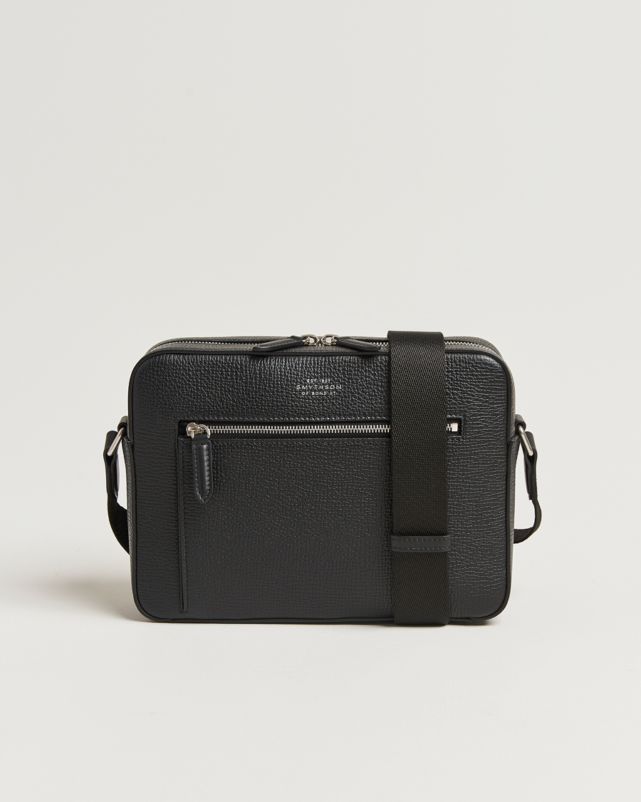 Herre | Vesker | Smythson | Ludlow Zip Crossbody Bag Black