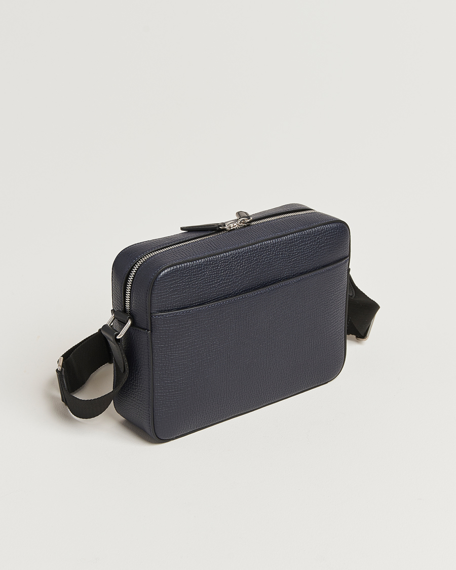 Herre | Vesker | Smythson | Ludlow Zip Crossbody Bag Navy