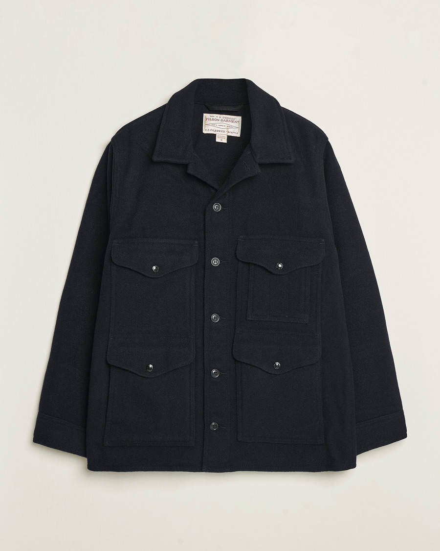 Herre | Jakker | Filson | Mackinaw Wool Cruiser Dark Navy