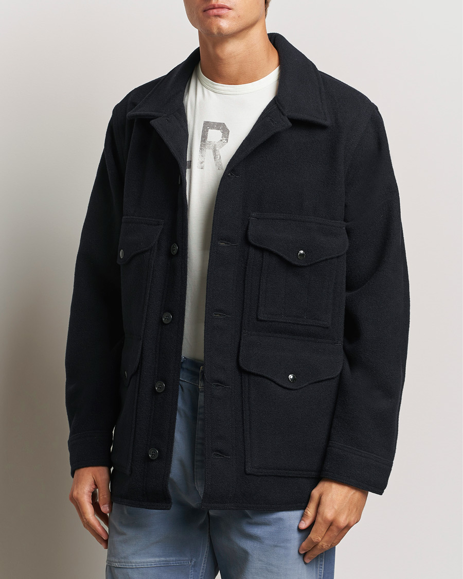 Herre | Jakker | Filson | Mackinaw Wool Cruiser Dark Navy