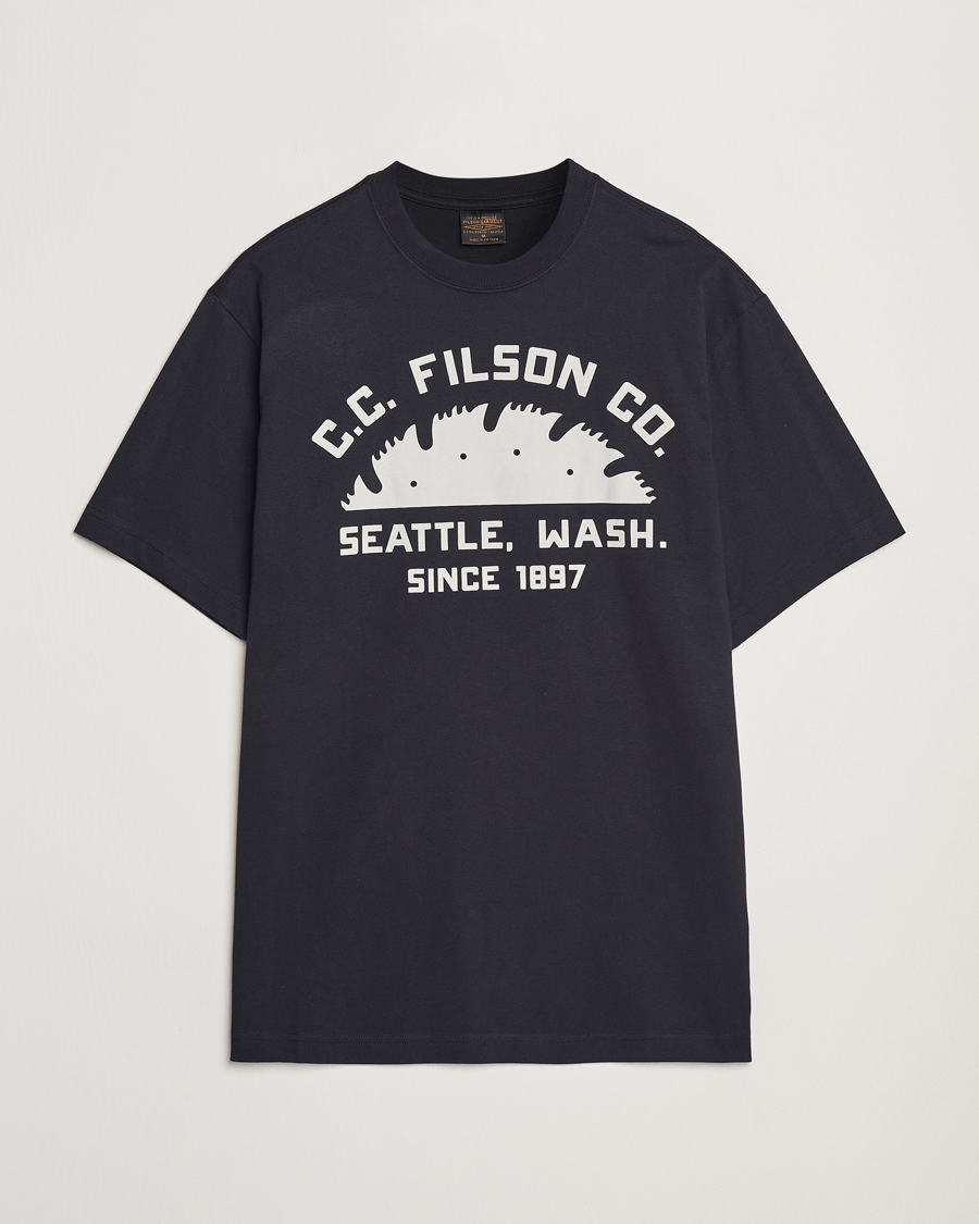 Herre | T-Shirts | Filson | Printed Cotton T-Shirt Black