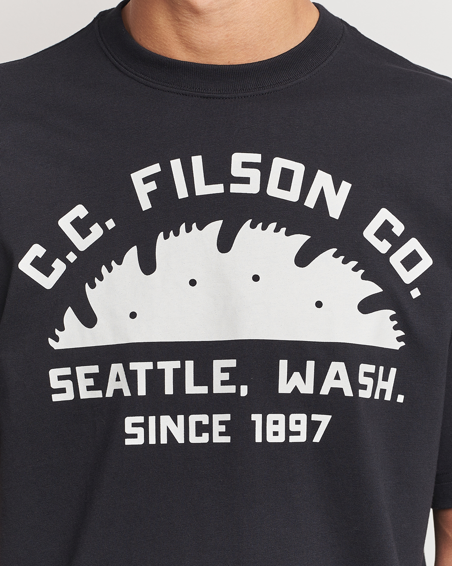 Herre | T-Shirts | Filson | Printed Cotton T-Shirt Black