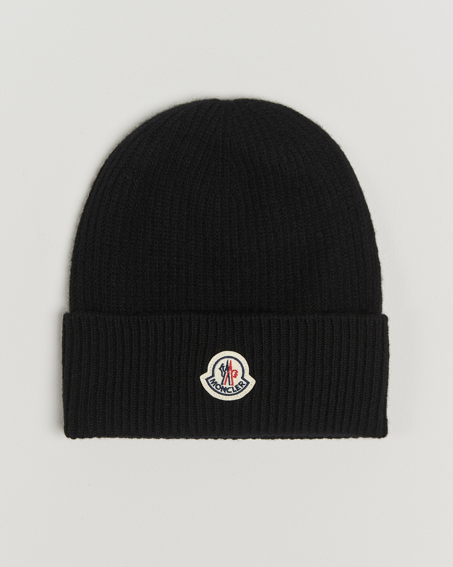 Herre | Moncler Cashmere Beanie Black | Moncler | Cashmere Beanie Black