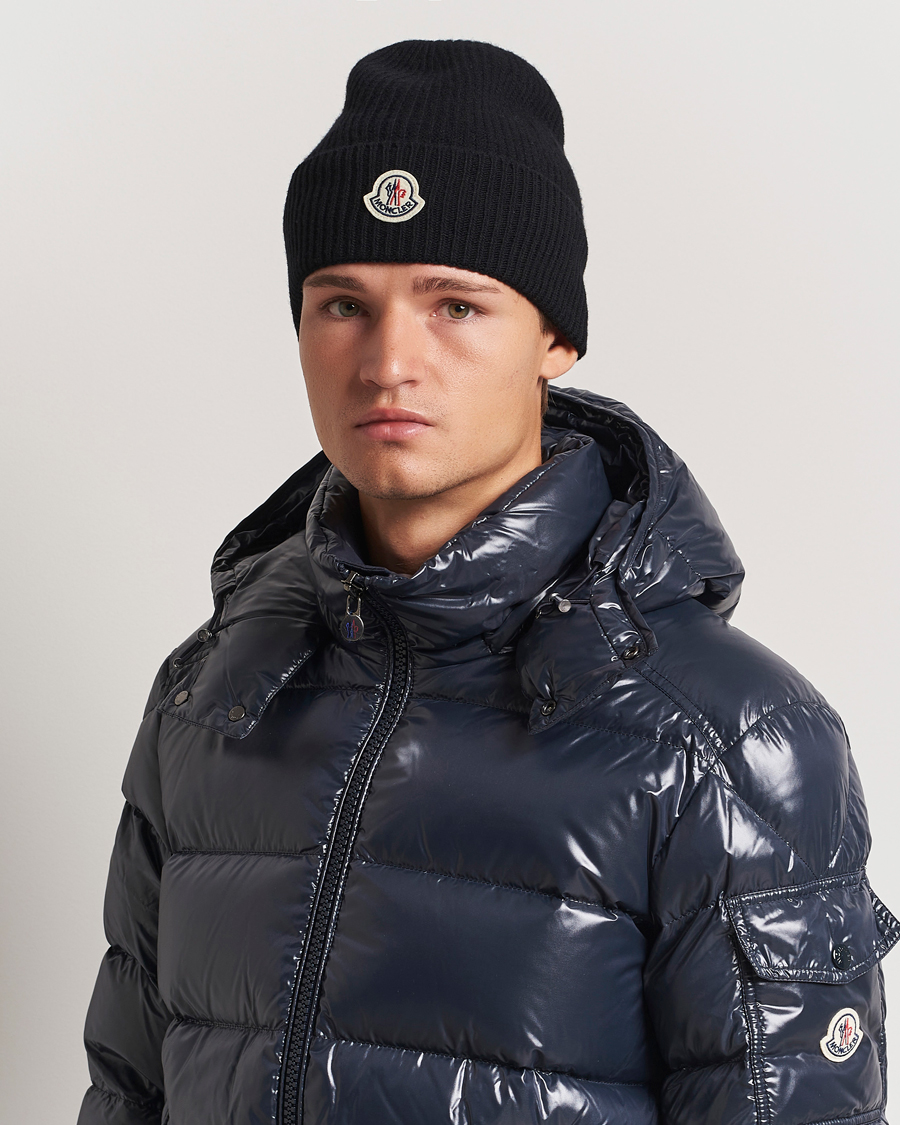 Herre | Moncler Cashmere Beanie Black | Moncler | Cashmere Beanie Black