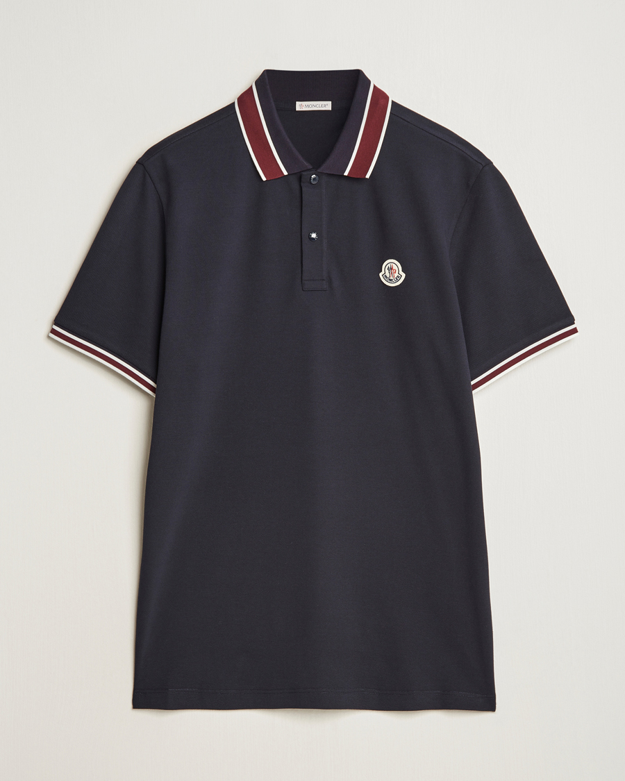 Herre | Pikéer | Moncler | Double Contrast Collar Polo Navy