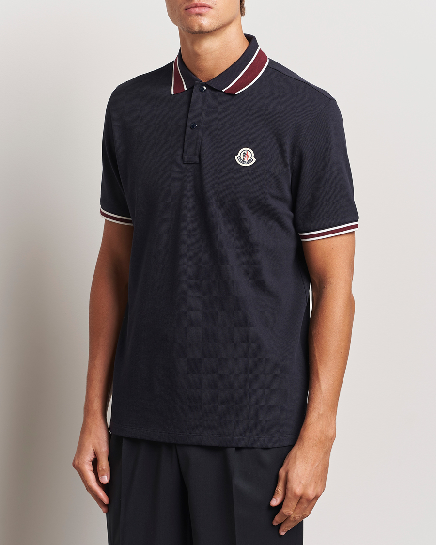 Herre | Pikéer | Moncler | Double Contrast Collar Polo Navy