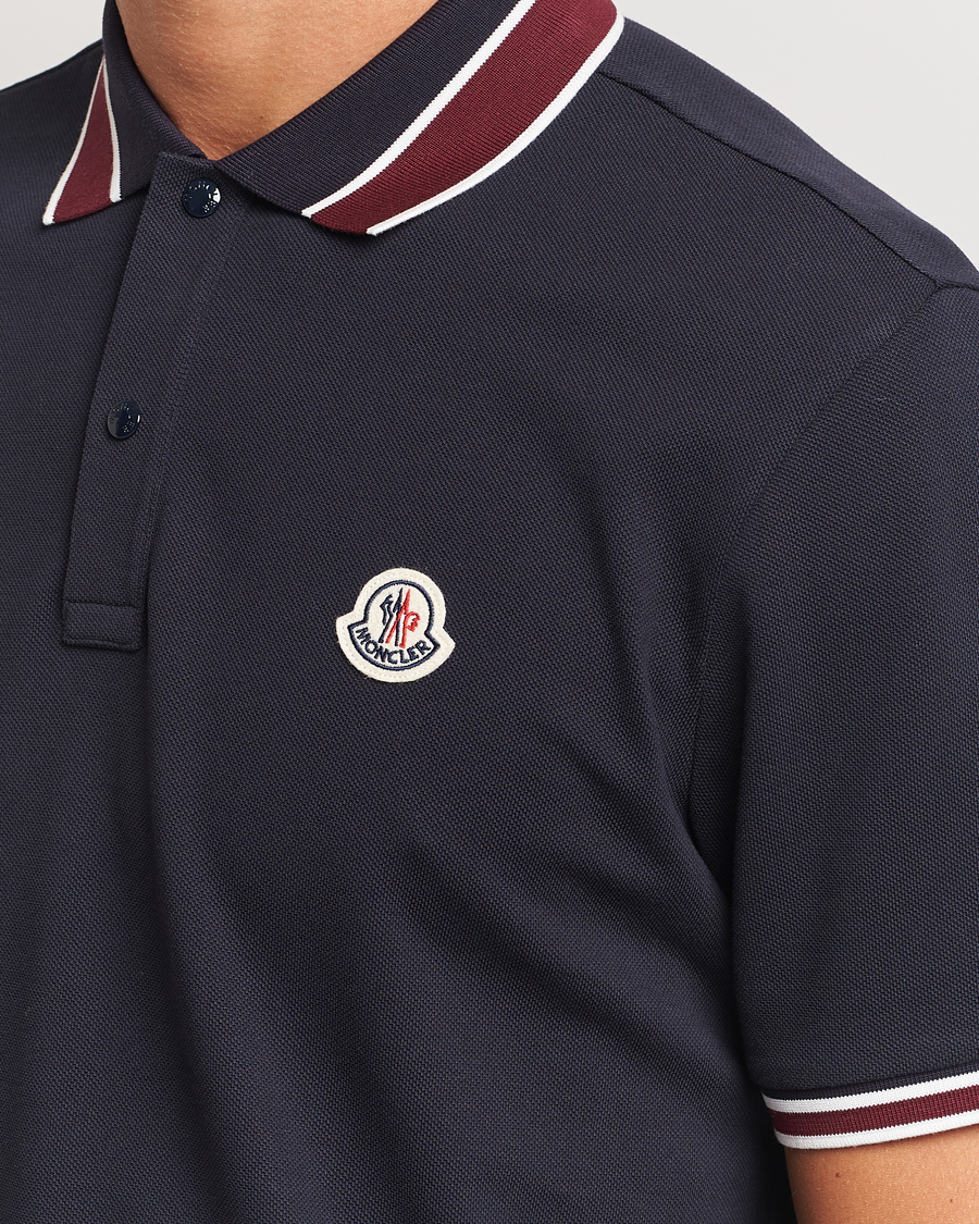Herre | Pikéer | Moncler | Double Contrast Collar Polo Navy