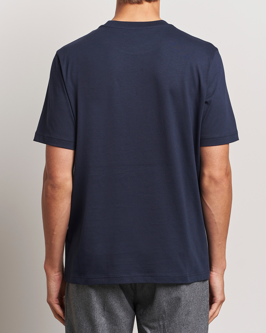Herre | T-Shirts | Moncler | All Over Lettering T-Shirt Navy