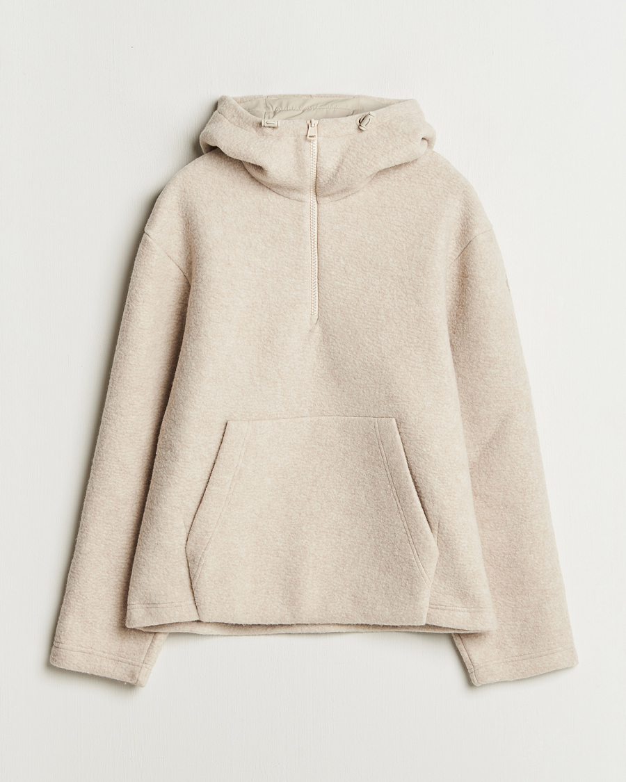Herre | Gensere | Moncler | Half Zip Hoodie Beige