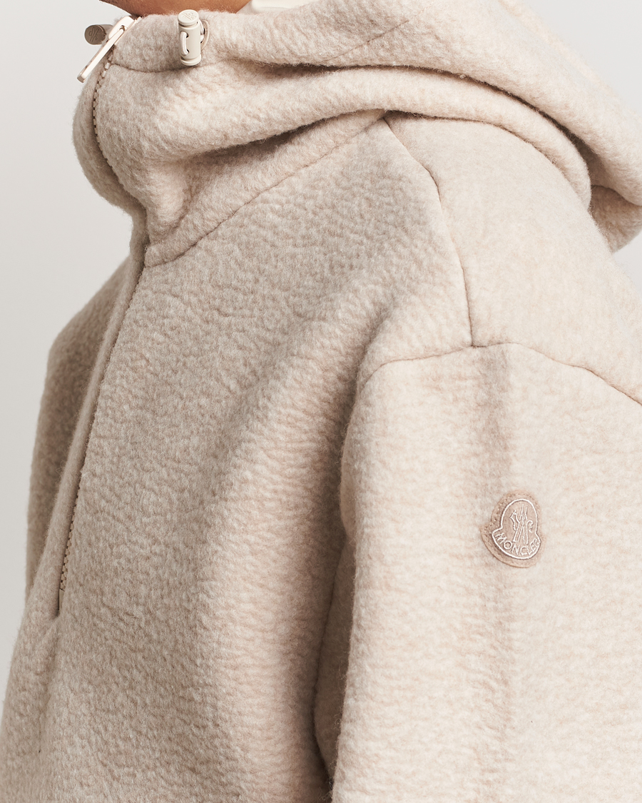 Herre | Gensere | Moncler | Half Zip Hoodie Beige