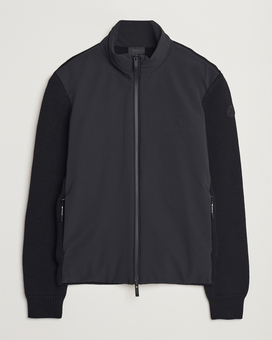 Herre | Gensere | Moncler | Hybrid Zip Cardigan Black