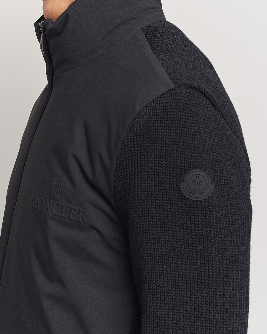 Herre | Gensere | Moncler | Hybrid Zip Cardigan Black